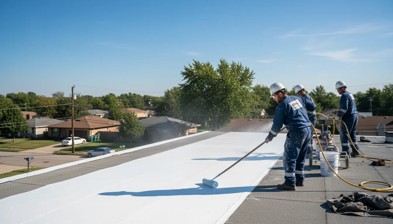Commercial roof coating in Mason City, IL near me